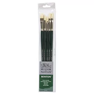 Winsor & Newton 5990606 Winton zestaw 5 pędzli, do farb olejnych, farb akrylowych i alkidowych - Pędzle - miniaturka - grafika 1