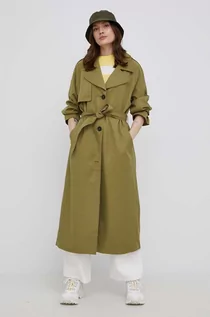 Płaszcze damskie - Only płaszcz damski kolor zielony przejściowy M;L;XL - grafika 1