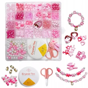 DUŻY ZESTAW KORALIKÓW DO TWORZENIA BIŻUTERII 300/400 EL - Prace ręczne dla dzieci DUŻY ZESTAW KORALIKÓW DO TWORZENIA BIŻUTERII 300/400 EL - Prace ręczne dla dzieci - miniaturka - grafika 1