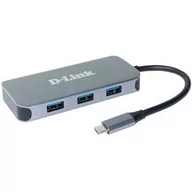 Huby USB - Hub USB D-Link 6v1 z USB-C na HDMI, Gigabit ethernet a Power Delivery (DUB-2335) Szary - miniaturka - grafika 1