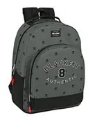 Plecaki - Plecak adaptacyjny Wózek, tkanina do recyklingu, Blackfit8 Skull, 320x150x420 mm, Szary/Czarny - miniaturka - grafika 1