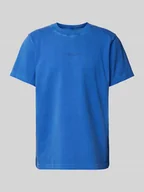Koszulki męskie - T-shirt o kroju oversized z nadrukiem z logo - miniaturka - grafika 1