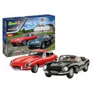 Kolekcjonerskie modele pojazdów - Zestaw upominkowy Samochody Jaguar 100TH Anniversary 1/24 Revell - miniaturka - grafika 1