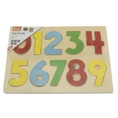 Układanki dla dzieci - VIGA Układanka Drewniane Cyferki Puzzle 123 - miniaturka - grafika 1