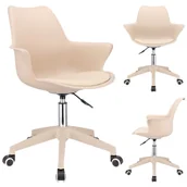 Fotele i krzesła biurowe - KRZESŁO biurowe na kółkach obrotowe do biurka - miniaturka - grafika 1