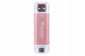 Dyski SSD - TRANSCEND ESD310P 2TB External SSD USB 10Gbps Type C/A Pink - miniaturka - grafika 1