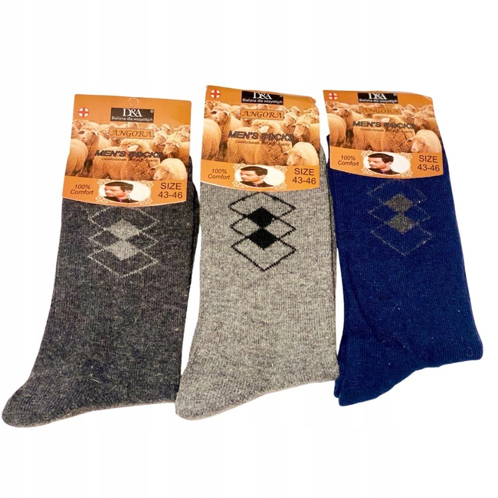 SKARPETY ANGORA MĘSKIE z wizerunkiem 40-43