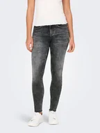 Spodenki damskie - ONLY Dżinsy - Skinny fit - w kolorze szarym - miniaturka - grafika 1