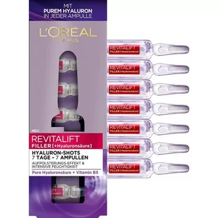 DLA L'Oréal Paris serum z kwasem hialuronowym w dużej dawce, 7 ampułek z czystym kwasem hialuronowym, kuracja zapobiegająca starzeniu się intensywnego nawilżenia i jędrnej skóry, wypełniacz hialuronow - Serum do twarzy - miniaturka - grafika 1