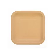 Dekoracje i nakrycia stołu na imprezę - Talerzyki papierowe kraft, 18 x 18 cm 8 szt. - miniaturka - grafika 1