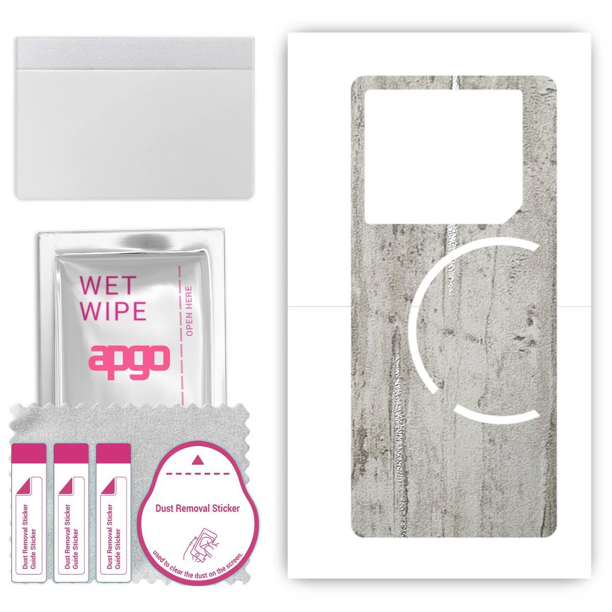 Folia naklejka skórka strukturalna na TYŁ do Infinix GT 20 Pro - Beton Srebrne Paski - apgo SKINS