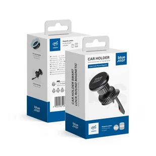 BLUE STAR magnetyczny uchwyt samochodowy SMART LOCK ROUND MAGNETIC do kratki wlotu czarny - Uchwyty samochodowe do telefonów - miniaturka - grafika 1