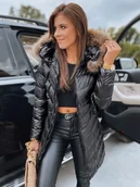 Kurtki damskie - Kurtka zimowa damska PREMIUM czarna Dstreet TY3024-XXL - miniaturka - grafika 1