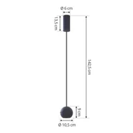Lampy sufitowe - Lampa wisząca Lucande LED Plarion, niebieska, aluminium, Ø 9 cm - miniaturka - grafika 1