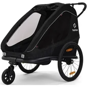 Przyczepki rowerowe - Przyczepka rowerowa HAMAX Traveller Twin Czarny - miniaturka - grafika 1