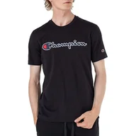 Koszulki sportowe męskie - Koszulka Champion Crewneck 217814-KK001 - czarna - miniaturka - grafika 1