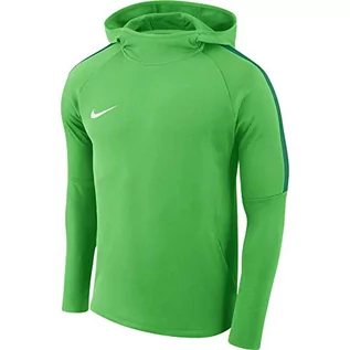 Bluzy męskie - Nike Męska bluza z kapturem Academy18, zielona (green spark/White/361), rozmiar M - grafika 1