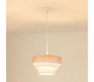 Brilagi - Żyrandol na lince ALASKA LUNETA 1xE27/15W/230V śr. 60 cm szary/kremowy - Lampy sufitowe - miniaturka - grafika 1