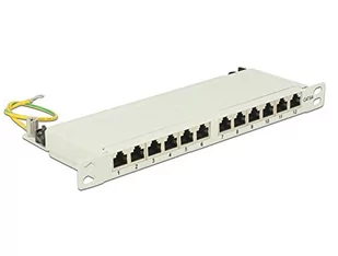 Delock 10 Patchpanel 12P Cat 6A 0,5HE gray - Kable miedziane - miniaturka - grafika 1