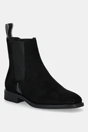 Botki damskie - Gant sztyblety zamszowe Fayy damskie kolor czarny na płaskim obcasie 31553127 - miniaturka - grafika 1