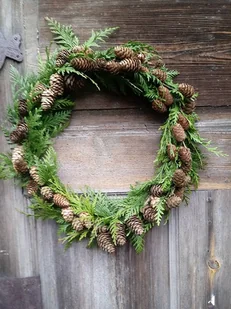 Wianek na drzwi lub stół - Ozdoby bożonarodzeniowe - miniaturka - grafika 1