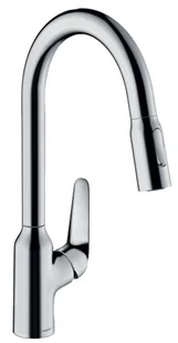 Hansgrohe Focus M42 sBox bateria kuchenna stojąca z wyciąganą wylewką chrom 71820000 - Baterie kuchenne - miniaturka - grafika 1