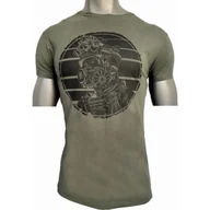 Odzież taktyczna i umundurowanie - Koszulka T-Shirt Maskpol Wzór 01 Zielona XL - miniaturka - grafika 1