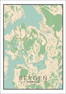 Galeria Plakatu, Bergen mapa kolorowa, 40x50 cm - Plakaty Galeria Plakatu, Bergen mapa kolorowa, 40x50 cm - Plakaty - miniaturka - grafika 1