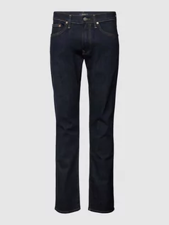 Spodnie męskie - Jeansy w jednolitym kolorze - grafika 1