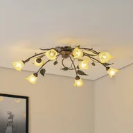 Lampy sufitowe - Lampa sufitowa Miranda ONLI, możliwość ściemniania, brązowy / mosiężny, salon / jadalnia, metal, florentyński - miniaturka - grafika 1