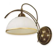 Lampy ścienne - Lemir Flex Kinkiet 1 Brązowy + zdobienie złotem O1480 BR (O1480 BR) - miniaturka - grafika 1
