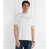 Koszulki męskie - Tommy Jeans T-shirt LINEAR LOGO TEE EXT | Regular Fit - miniaturka - grafika 1