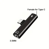 Inne - TEMU RIJOW Adapter cyfrowy audio Type C do 3.5 mm kobieta słuchawka wzmacniacz słuchawka konwerter audio USB C do USB C 3.5 mm kabel gniazda do for - miniaturka - grafika 1