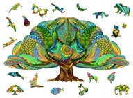 Puzzle - Puzzle Drewniane Premium 3D Układanka dla dorosłych Drzewo XXL Dużo el. Adawoo - idealne na prezent na Święta, Urodziny, Imieniny, Walentynki - miniaturka - grafika 1