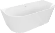 Wanny - Mexen Oval wanna wolnostojąca przyścienna 180 x 80 cm, biała, przelew biały - 52671808000-20 - miniaturka - grafika 1