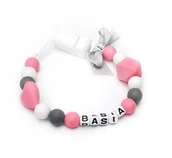 Akcesoria do smoczków - Zawieszka smoczka z imieniem BASIA prezent GADŻET - miniaturka - grafika 1