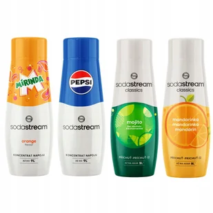 SODASTREAM Mirinda + Pepsi + Mojito + Mandarynka syropy 4 szt. - Syropy i koncentraty owocowe - miniaturka - grafika 1
