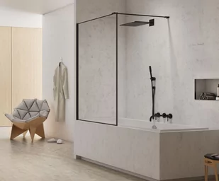 Parawan Nawannowy 70X150 Uniwersalny New Trendy New Modus Black Exk-1933 - Parawany nawannowe - miniaturka - grafika 1