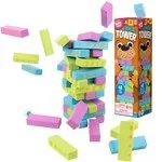 Gry planszowe - Spin Master Chwiejna wieża drewniana kolorowa Jenga - miniaturka - grafika 1