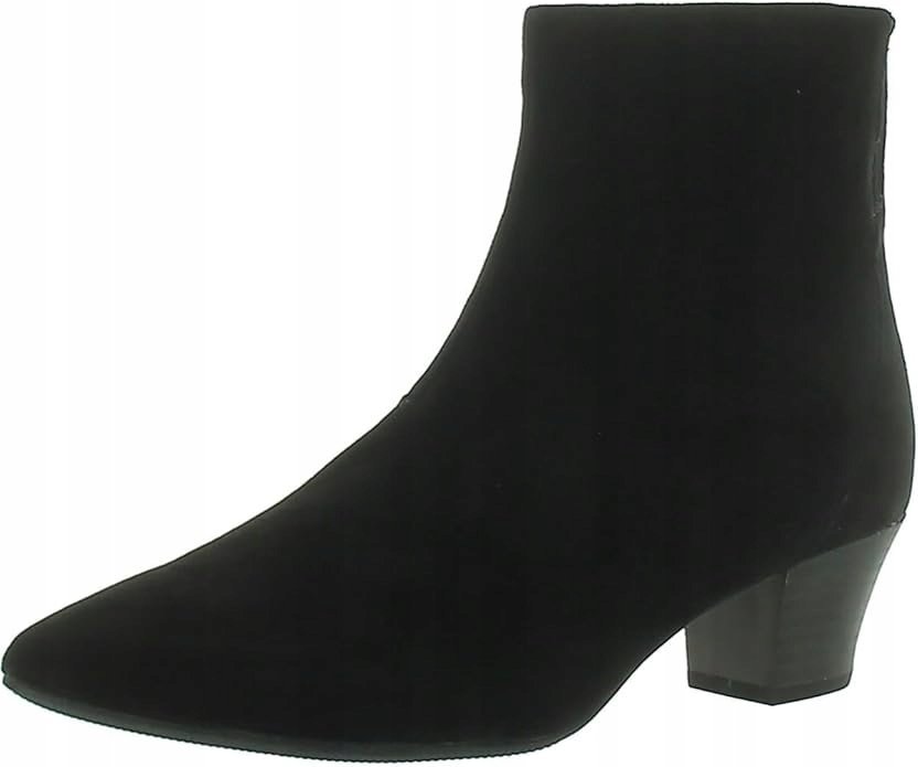 CLARKS BOTKI CZARNE NA OBCASIE SKÓRZANE ZA KOSTKĘ NA ZAMEK ZAMSZOWE 39 J_A