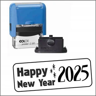 PIECZĄTKA "HAPPY NEW YEAR 2025" automatyczna, święta, gadżet, prezent - Pieczątki - miniaturka - grafika 1