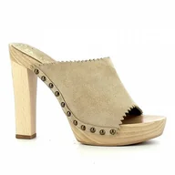 Klapki i japonki damskie - Klapki drewniaki damskie na słupku CARINII - Carinii - miniaturka - grafika 1