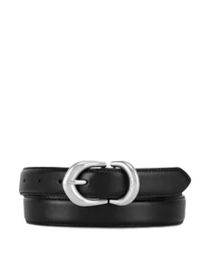 Gino Rossi Pasek Damski BLYL24010-SLV Czarny - Paski - miniaturka - grafika 1