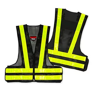 Odblaskowa kamizelka ozon czarna/fluo żółta 3XL - Odzież motocyklowa - miniaturka - grafika 1