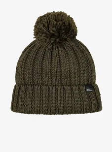 Czapka zimowa damska Jack Wolfskin Highloft Knit Beanie - island moss - Czapki damskie - miniaturka - grafika 1