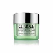 Kremy do twarzy - Clinique Superdefense Night Recovery Moisturizer, regenerujący krem na noc do skóry suchej, 50 ml - miniaturka - grafika 1