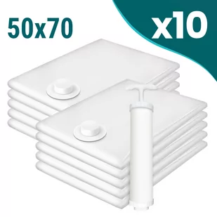 Grubszy worek próźniowy na ubrania na odzież Sillar 50x70 10 sztuk + pompka - Pokrowce na ubrania - miniaturka - grafika 1