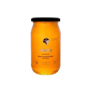 Miód wielokwiatowy wiosenny 1,1 kg Pasieka Dziadka Brunona - Miód - miniaturka - grafika 1