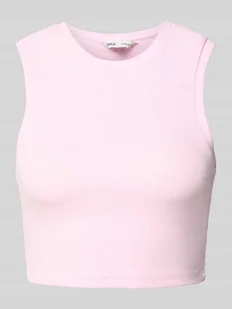 Top krótki o kroju slim fit z mieszanki bawełny model ‘VILMA’ - Koszulki i topy damskie - miniaturka - grafika 1