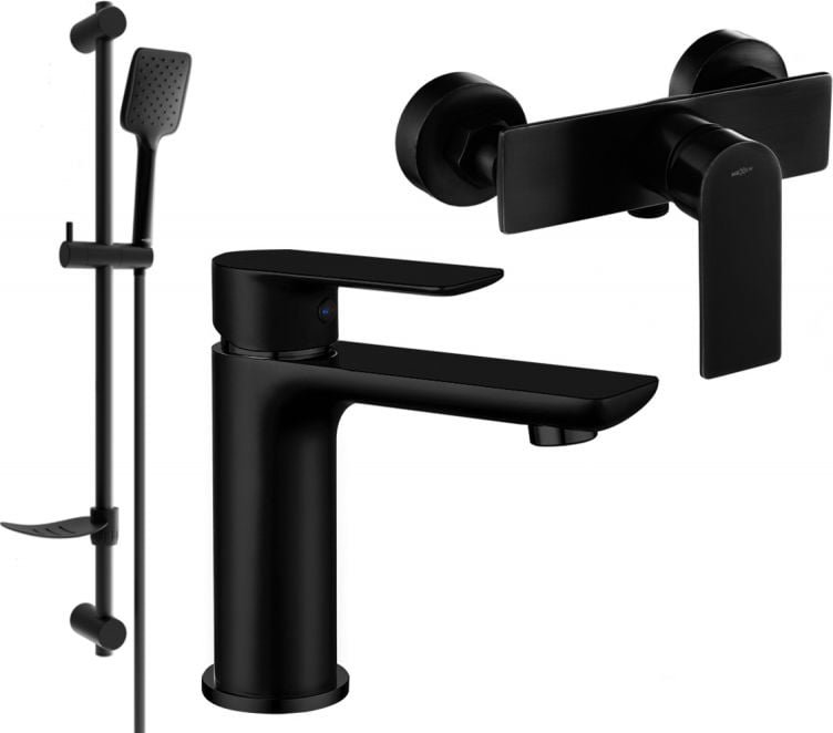 Mexen Alfa DF62 zestaw prysznicowy, czarny - 745704DF62-70